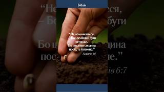 “Не обманюйтеся, – Бог осміяний бутине може. Бо що лише людина посіє, те й пожне.”