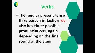 Inflection in English| Phonetics and Phonology| Pronunciation