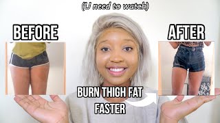 HOW TO BURN THIGH FAT FASTER with Chloe ting slim thigh challenge Thigh gap workout | How i slimmed