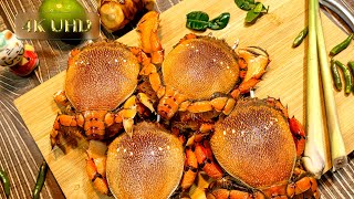 【4K-SUBs】Steamed Red crab นึ่งปูจั๊กจั่น 蒸红蟹