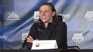 Katie Ledecky on the Excitement of Swimming in a Football Stadium (Olympic Trials Day 1 Quotes)