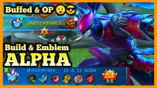 ALPHA BEST BUILD 2020 | MOBILE LEGENDS, ALPHA HYPER CARRY META, SEASON 18 MLBB, ALPHA GAMEPLAY, ML