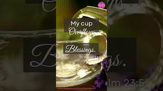 My cup overflows with blessings. Psalm 23:5 Season 1: Episode 44 Bible Verse #shorts #bibleverse