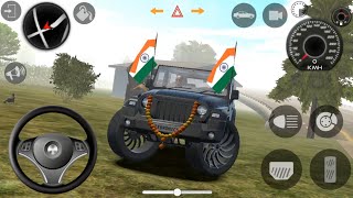 Black Thar Roxx 4x4 Driving !! Indian Cars Simulator 3D !! Gadi Wala Game !! Android Gameplay