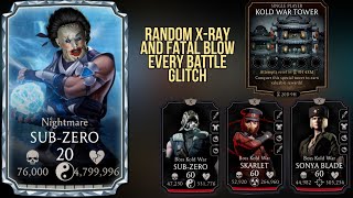 Nightmare Sub-Zero VS Kold War Tower Bosses | MK Mobile Hacker | Mortal Kombat Mobile