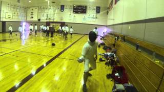 GoPro Fencing. Leland Guillemin vs Jean-Luc D'Eon. 5 hit match.