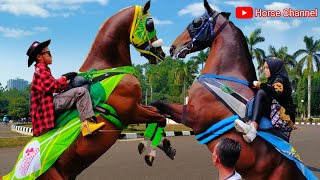 NAIK KUDA JINGKRAK KARNAVAL | NAIK KUDA KEHUJANAN | HORSE STANDING | LAGU DELMAN & AJOJING | KUDA