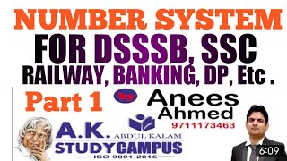 Number System Part 1 || DSSSB, SSC, BANKING, RAILWAY, DP