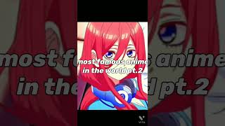 Most famous anime in the world pt.2|| #short #anime