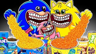 SHIN SONIC TAPES - Shin Sonic Family Convenience Store BLUE YELLOW Food Mukbang Animation | ASMR