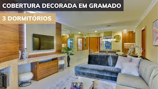 Apartamento cobertura 3 dormitórios mobiliado em Gramado RS - Imobiliária Moura & Cruz