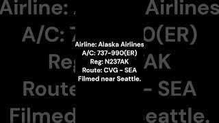 Alaska Airlines 737 N237AK soon to land at SEA! #alaskaairlines