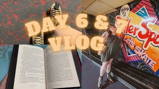 Upside Down Reading Vlog Day 6 & 7🛼|roller skating, answering q&a's💬, book wrap ups