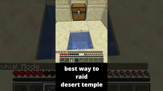 The BEST Way To Raid A Desert Temple In Minecraft! #shorts #minecraft