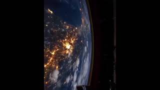 Night sky view of earth from ISS