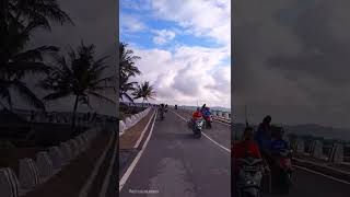 #videoshorts suasana pagi hari jalan baru jembatan merah pantai timur pangandaran.#pantaipangandaran