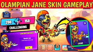 OLAMPIAN JANE SKIN GAMEPLAY IN BATTLE STARS || BATTLE STARS 200 GEMS JANE SKIN GAMEPLAY