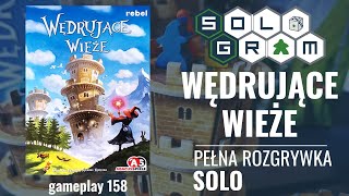 Wędrujące wieże | pełna rozgrywka solo | zasady gry | gameplay 158