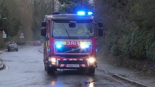 Suffolk Fire & Rescue Service - Clare C/WrT Responding 28-12-2021