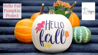 How to Stencil a Pumpkin | Hello Fall Pumpkin Project | Designer Stencils