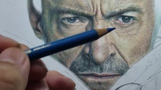 'HYPER' Colored Pencil Drawing! Realistic Portrait Tutorial in Real-time