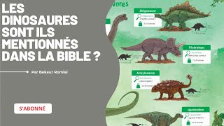 Que dit la bible sur les dinosaures? où sont ils partis?