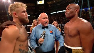 Jake Paul (USA) vs Anderson Silva (Brazil) Full Fight Highlights HD