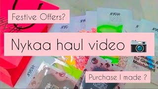 NYKAA MINI HAUL VIDEO // ❤️💄 SKINCARE AND MAKEUP ✨, FESTIVE OFFERS#nykaa #nykaahaul #nykaareview