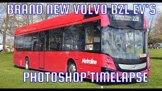 The BRAND NEW MCV Volvo BZL EV Buses | Photoshop TIMELAPSE