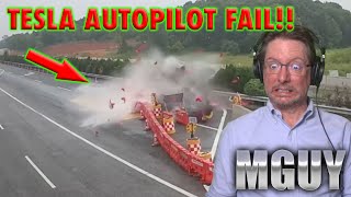 Tesla on autopilot SMASHES into roadworks - MGUY EV News 11 October 2024 | MGUY Australia