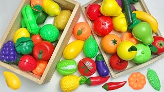 Satisfying Video | Cutting BANANA TOMATO Fruits and Vegetables | Wooden & Plastic ASMR