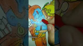 ||CUTE RAM😍 AND HANUMAN JI🙏 ||UNIQUE ART|| #god🙏 #artist #drawing #cute🥺 #like #ram #hanuman #share