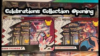 Pokemon Celebrations Deluxe Pin Collection Box Opening: Dark Sylveon V + Lance's Charizard V