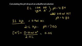 Week 9 - 15. pH drop of an unbuffered solution