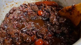 How to soak fruits for Christmas Black Rum Cake. (Stewed, Boiled Fruits)