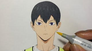 How to Draw Tobio Kageyama Easy - Haikyuu (Haikyū!! / ハイキュー!!)