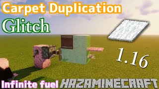 [Minecraft]How to make Carpet Duplication Glitch(Infinite Fuel) [1.16] カーペット無限増殖機【マインクラフト】