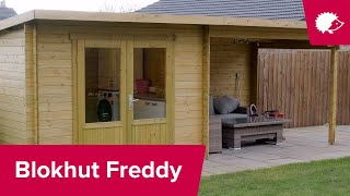 Blokhut Freddy: Tuinopberging & relaxruimte in één!