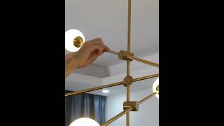 2023 Hot Sale Glass Metal Modern Simple Cluster Modern Chandelier For Living Room Bedroom Hotel