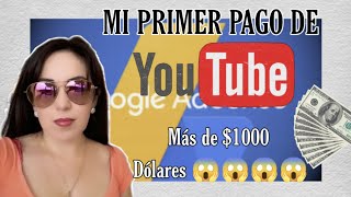 Mi primer pago de YouTube 😁 Más de lo que me imaginaba 😱 Se puede ser YouTuber siendo indocumentado?