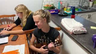 Daughter wrote a song about some island... USA... USA...!