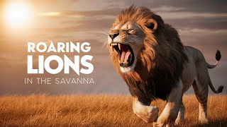 Roaring Lions in the Savanna | An Epic Look at the King of the Jungle