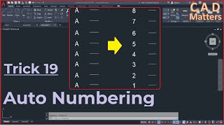 Trick 19 - Auto numbering  ترك 19- ترقيم تلقائي