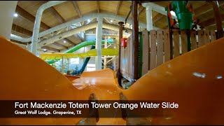 Fort Mackenzie Totem Tower Orange Waterslide. Great Wolf Lodge. Grapevine, TX