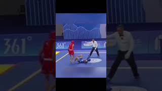 "Epic Wushu Battles😱 at the Asian Games!👊 #wushu  #asiangames  #knockoutfights