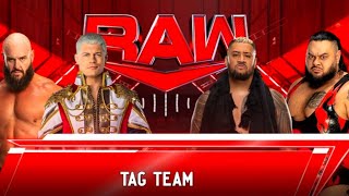 WWE Cody Rhodes & Broun Strowman Vs Solo Sikoa & Brinson Breed In WWE 2k24 Highlights