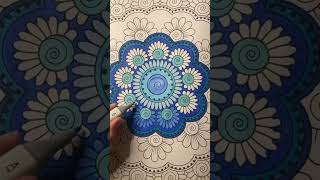 PART 7 blue flower mandala #art #shorts