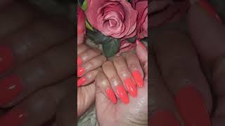 Summer Nails Color in orange mood.🍊🧡🍊#shortvideos #summernails #influencers #nails