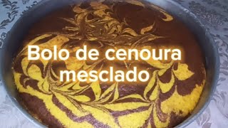 Como fazer bolo de cenoura mesclado