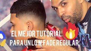 Como hacer un low fade regular 🇵🇷🇵🇷 desvanecido bajo🔥🔥 (how to do a low fade)